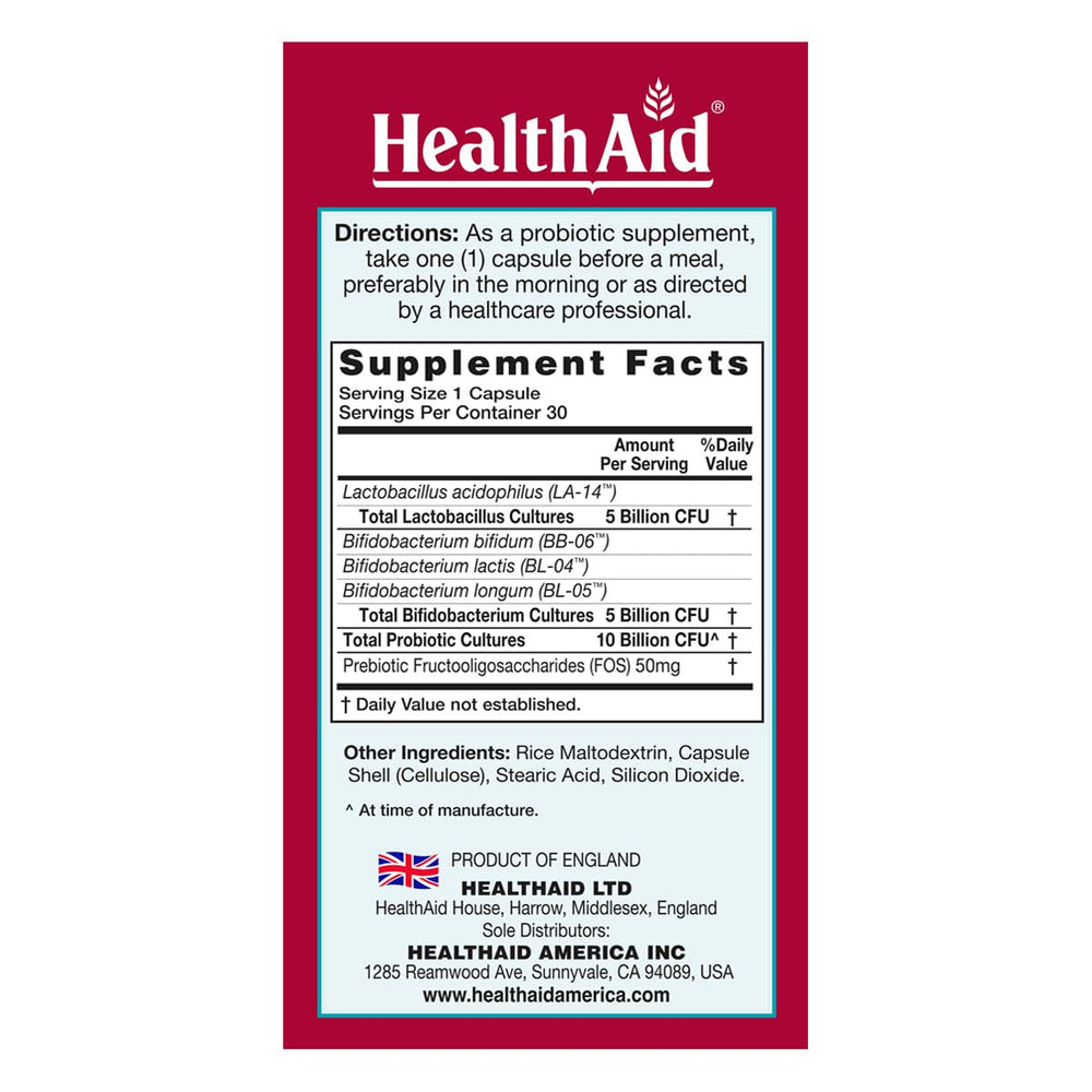 Close-up of DailyProbio acid and bile resistant capsules with prebiotic fibers