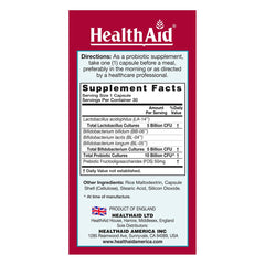 Close-up of DailyProbio acid and bile resistant capsules with prebiotic fibers