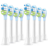 DailyWhite 8-pack Superior Clean brush heads for Philips Sonicare – white, front view