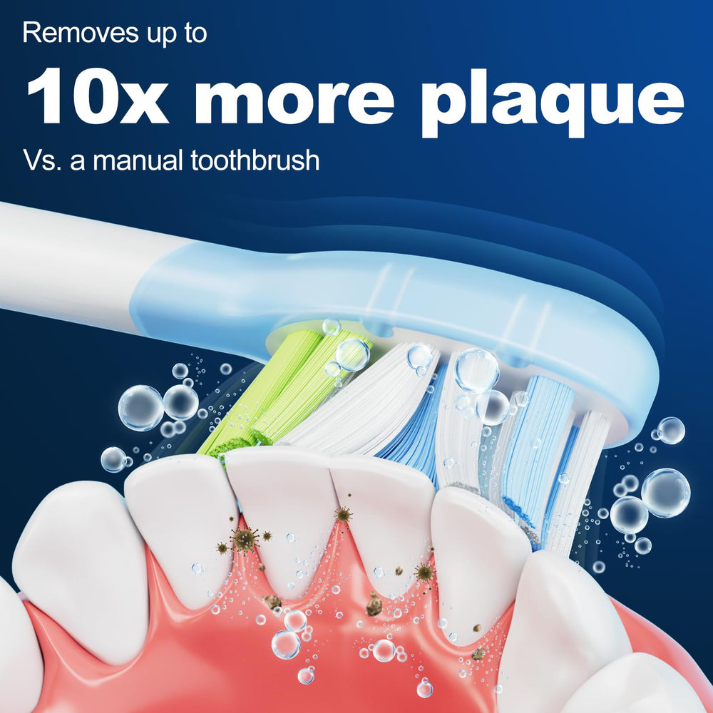 Close-up of 3D cut bristles on DailyWhite Philips Sonicare brush head