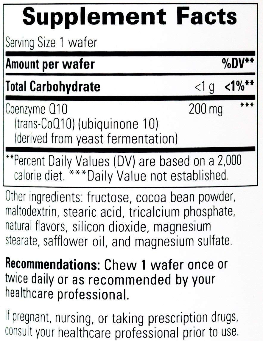 Dairy-free chocolate CoQ10 chewables – 30 servings