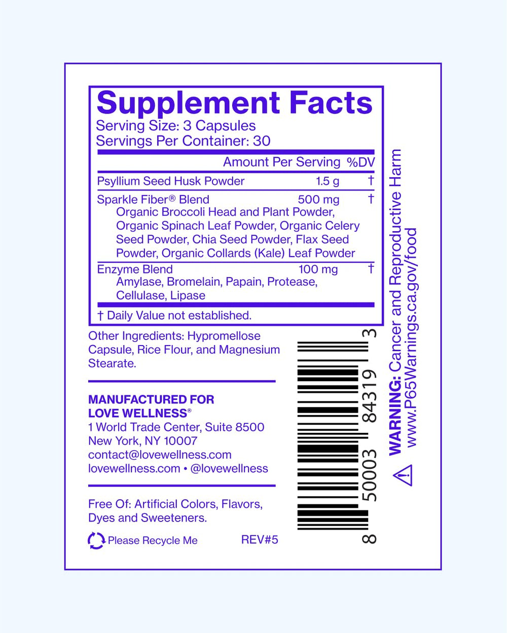 Product showing dairy-free, gluten-free, and vegan claims