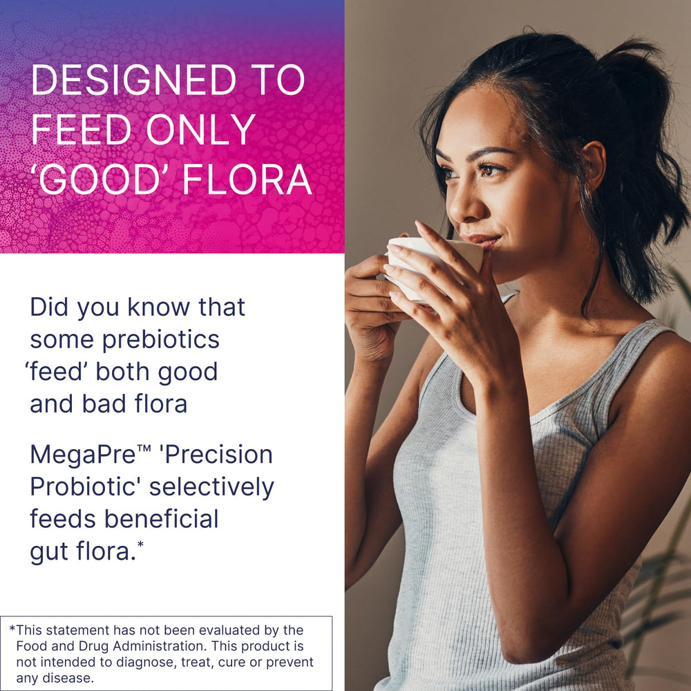 Dairy-free MegaPre DF prebiotic fiber ingredients close-up