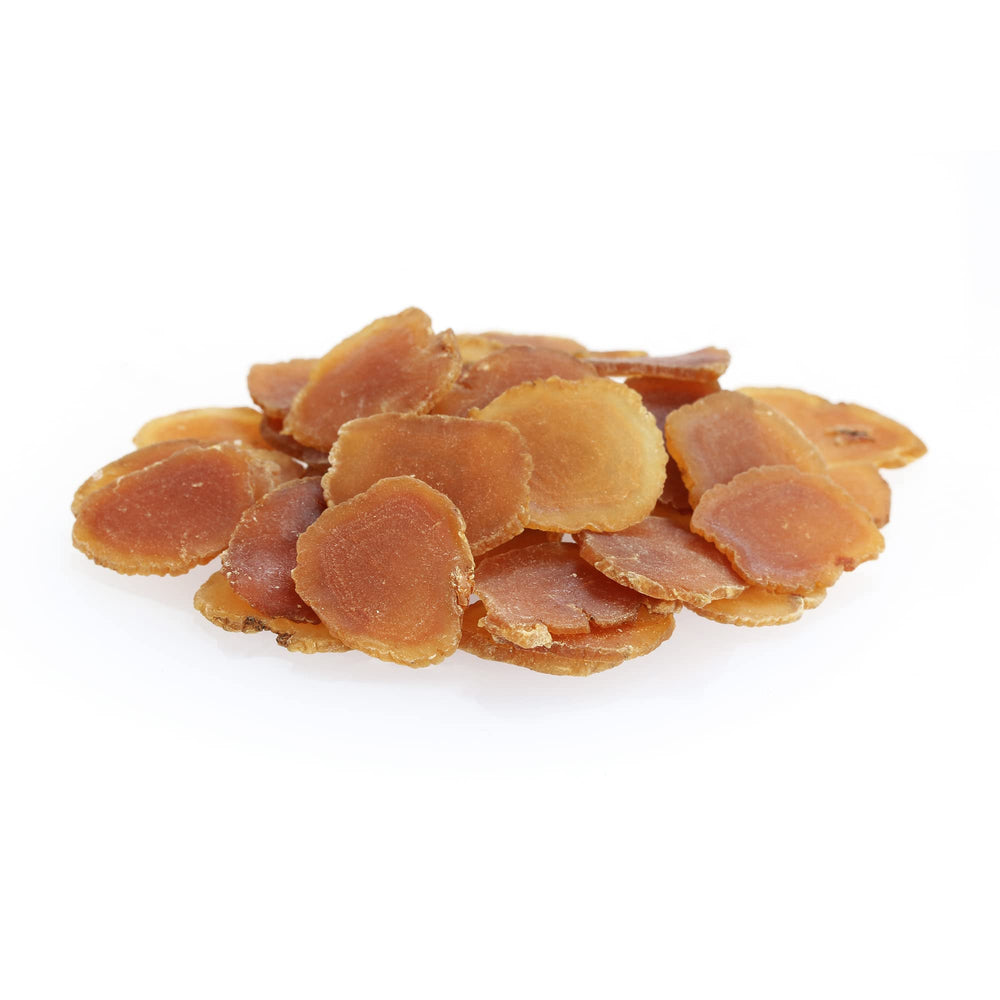 Red Panax Ginseng slices added to soup or tea