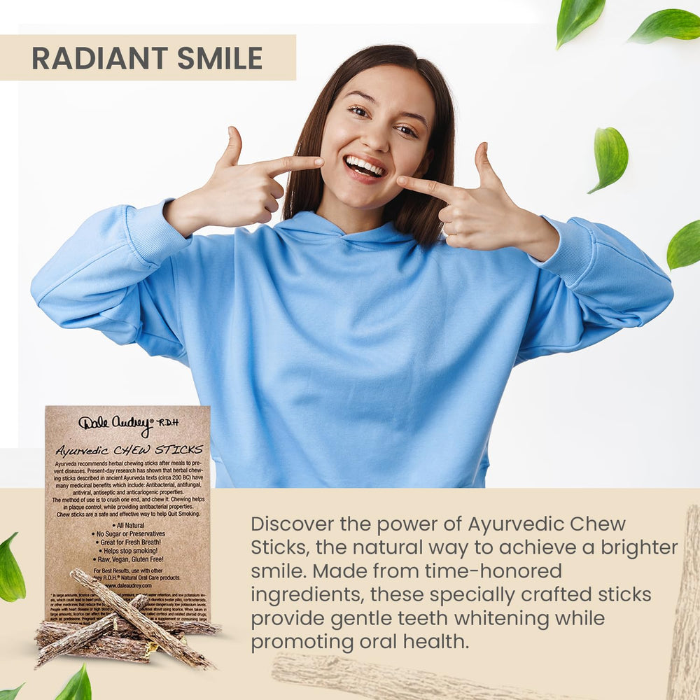 Illustration of fresh breath and confident smile with Dale Audrey chew sticks