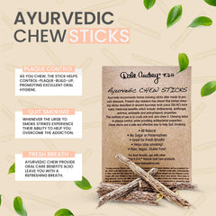 Packaging of Dale Audrey Ayurvedic chew sticks