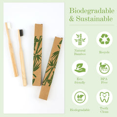 Daletu bamboo toothbrush handle close-up
