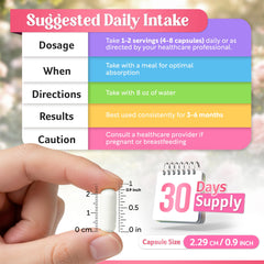 Dalnara ingredients panel showing methylfolate, vitamins, and mineral dosages clearly