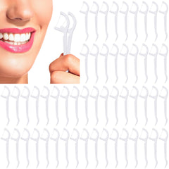 Bulk pack of Dandat dental floss picks in white, 2000 pieces