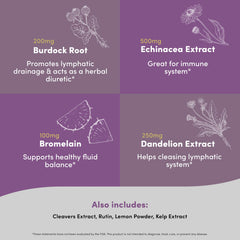 Dandelion extract aiding natural fluid balance in lymph support
