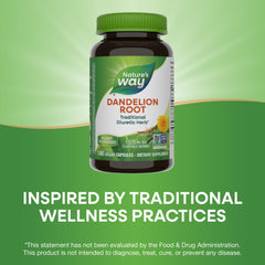 Label on Nature's Way Dandelion Root bottle