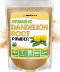 8 oz bottle of XPRS Nutra Organic Dandelion Root Powder