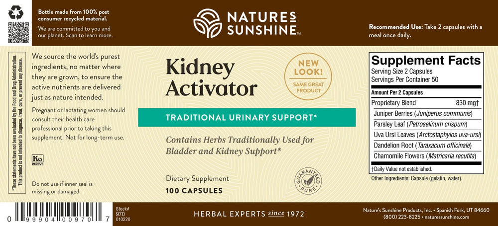 Dandelion root and chamomile flowers ingredients for Kidney Activator