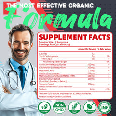 Nutrition facts panel close-up on the bottle