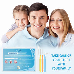 Compact portable interdental brushes for travel
