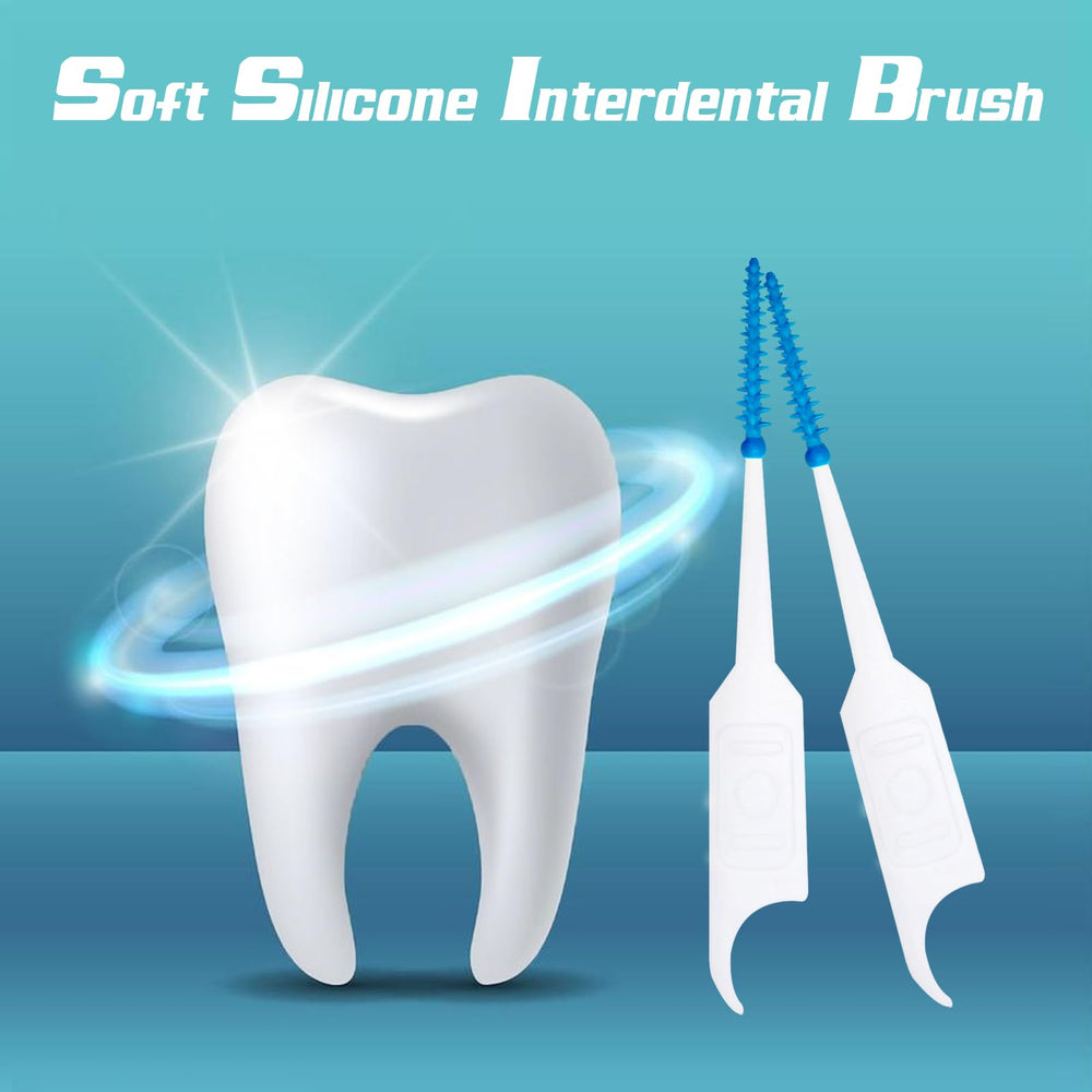 Portable interdental brushes for on-the-go dental hygiene