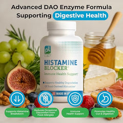 Close-up of DAO histamine digestion capsules