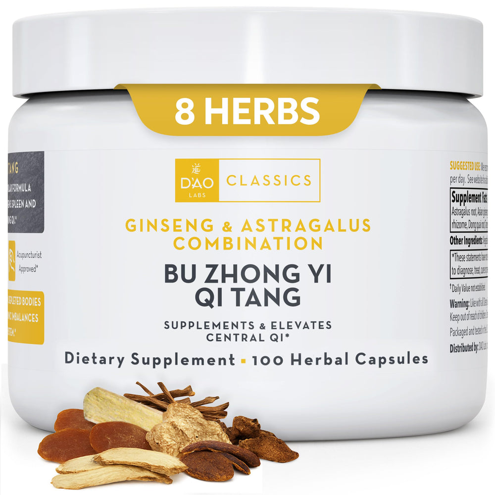 D’AO Labs Bu Zhong Yi Qi Tang capsules bottle front
