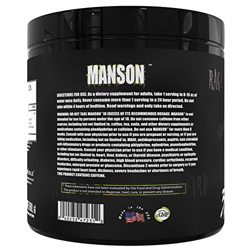 Dark Metal Manson mixed-berry-swirl captures flavor while fueling focus and energy.