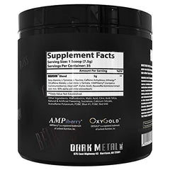 Dark Metal Manson scoop-powder ready for quick, precise pre-workout mixing.