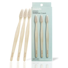 Davids Premium Bamboo Toothbrush 3 Pack – hero image