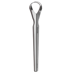 Professional-grade tongue scraper highlighting durable stainless steel material