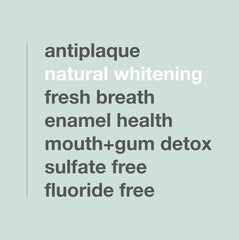 Close-up showing enamel health and whitening from Davids toothpaste