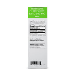 Bottled DAVINCI Gluconic DMG 500 mg with label