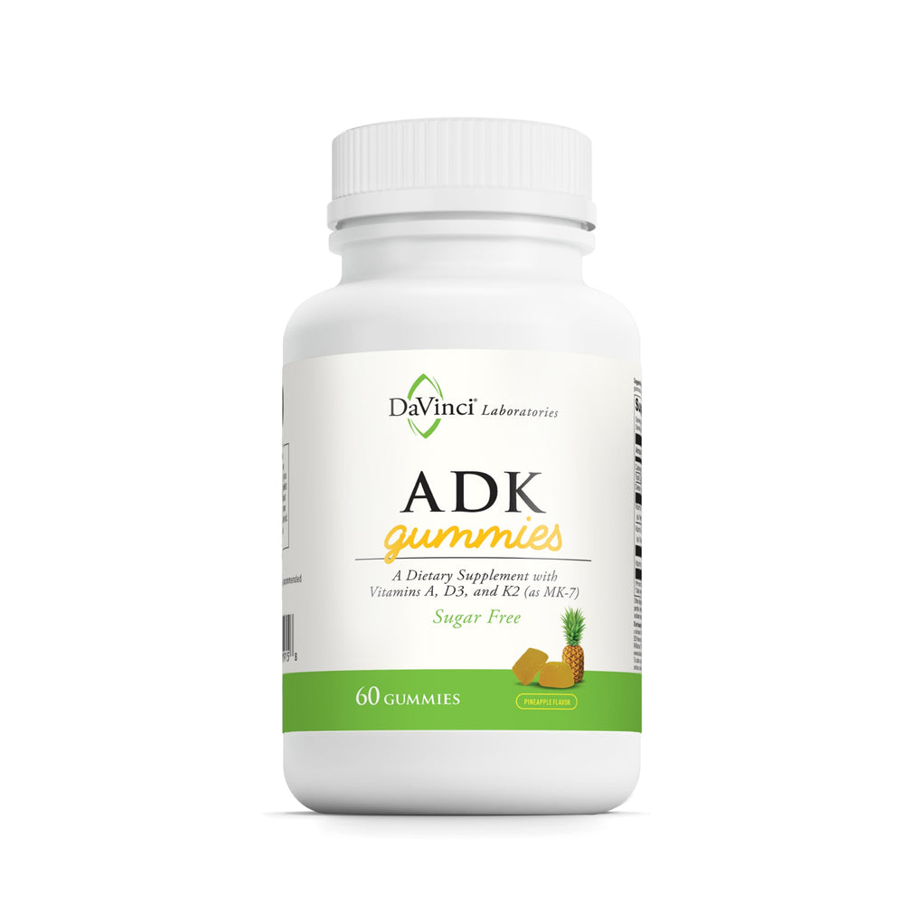 DaVinci Labs ADK Gummies pineapple flavor sugar-free allulose 60-count