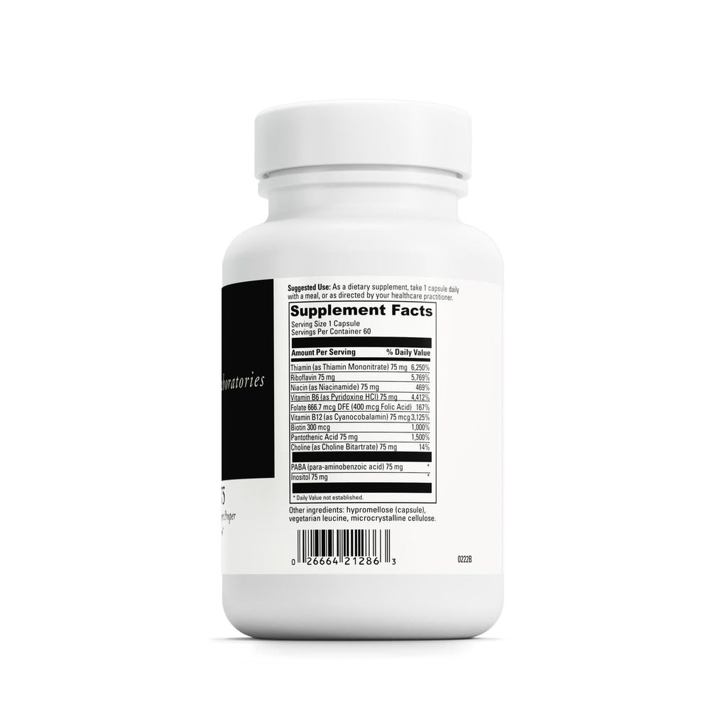 Close-up of B vitamins included in DAVINCI Labs B Complex-75