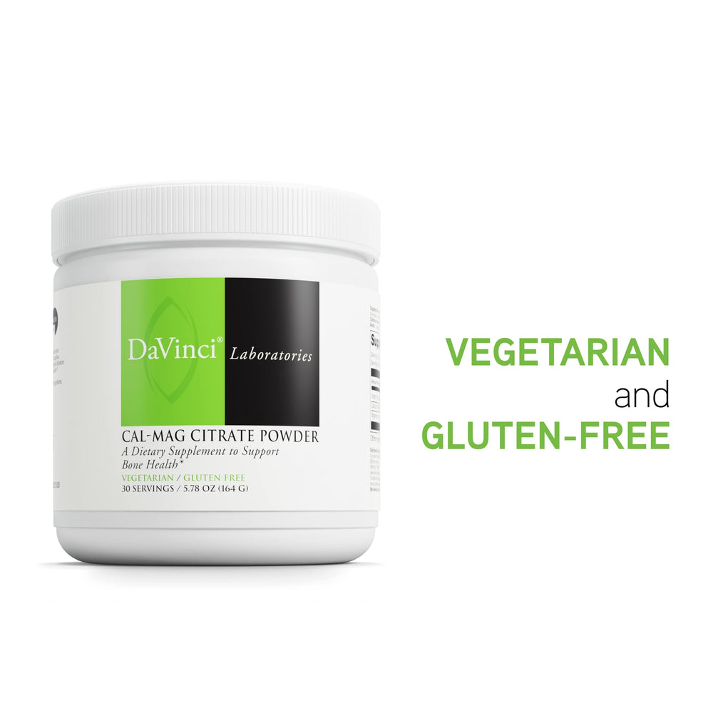 Nutrition facts label close-up for Cal-Mag Citrate Powder