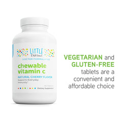 Illustration of kid-friendly dosing for DAVINCI Labs Vitamin C chewables