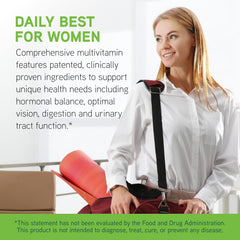 Close-up of the Daily Best Women ingredients label.