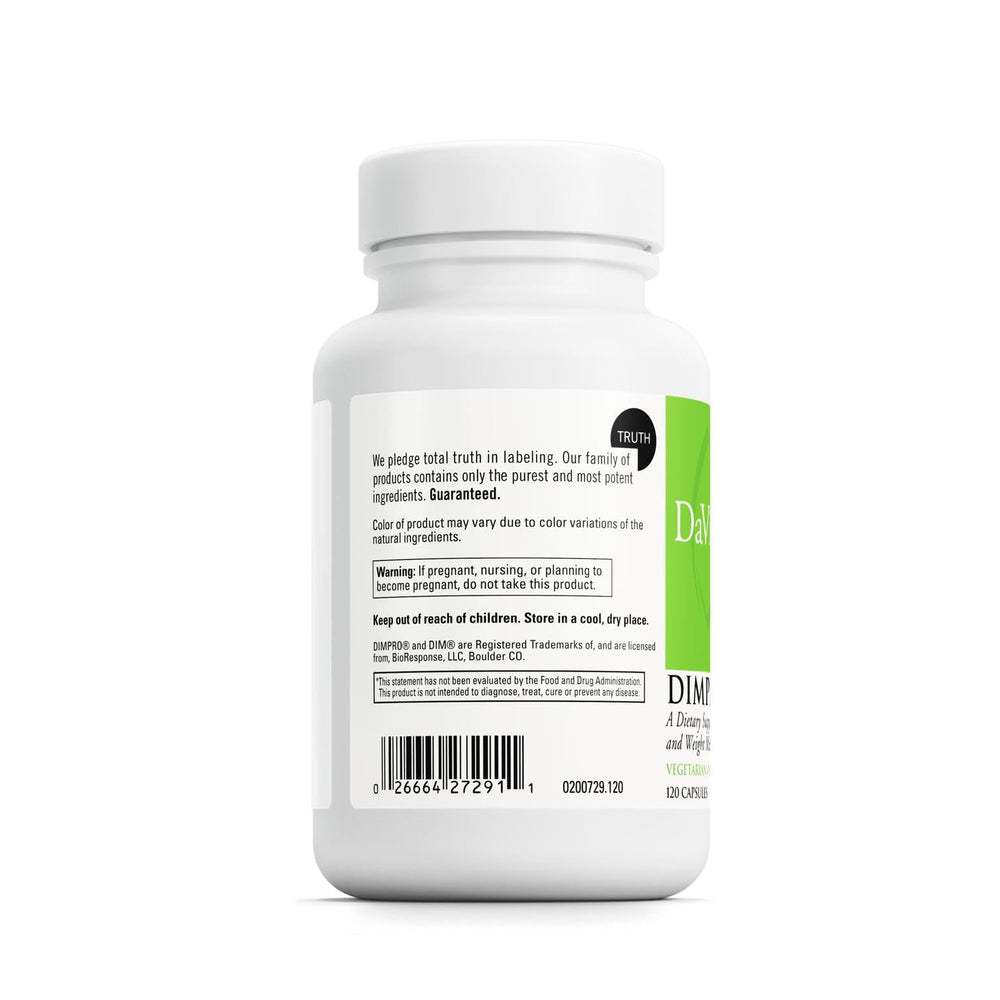 DIMPro supplement facts panel