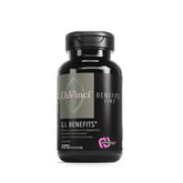 DAVINCI Labs GI Benefits powder bottle with scoop for digestive health