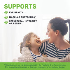 Front packaging of DAVINCI Labs Healthy Eyes emphasizing eye health support