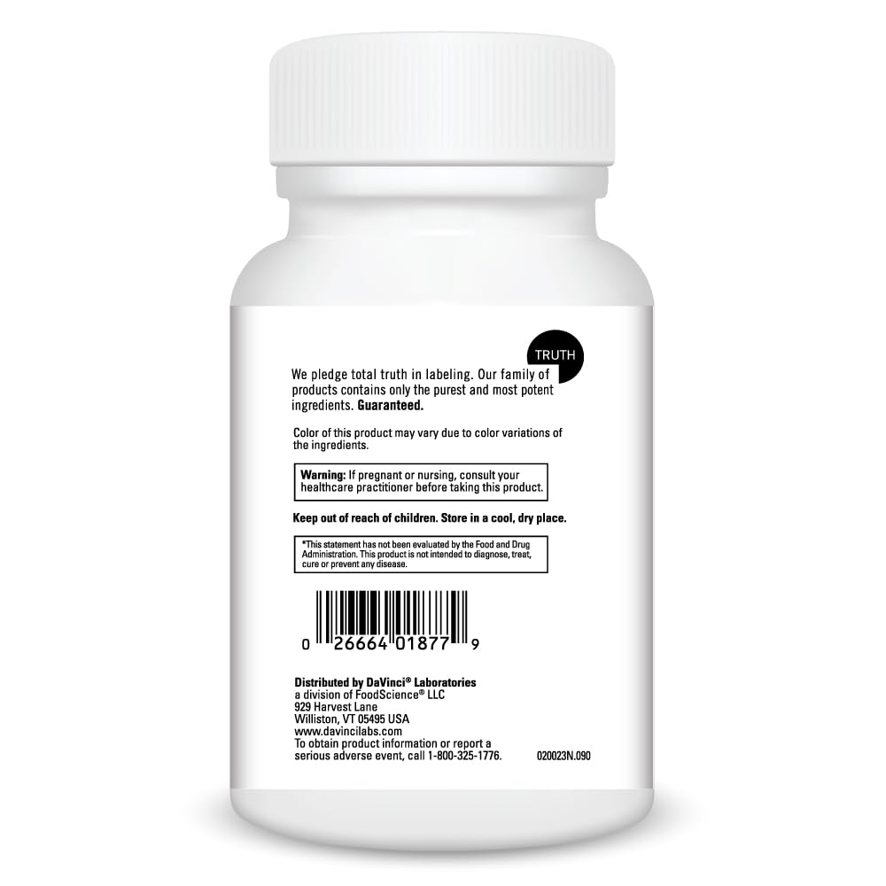 DaVinci Labs Magnesium Glycinate bottle illustrating bone brain and heart health