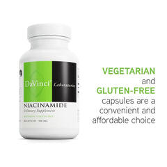 Vegetarian capsules bottle of Niacinamide supplement