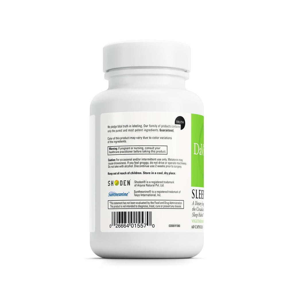 Front view of Sleep Complete bottle label