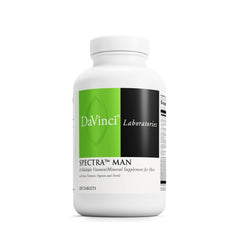 Front view of DAVINCI Labs Spectra Man bottle with 120 tablets