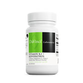 Bottle of DaVinci Labs Vitamin K2 & Resveratrol capsules