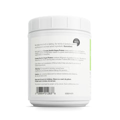 DaVinci Vegan Protein bottle showing 1B CFU probiotics for digestive health.