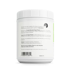 DaVinci Vegan Protein ingredients image highlighting pea, hemp, and flax for complete plant protein.