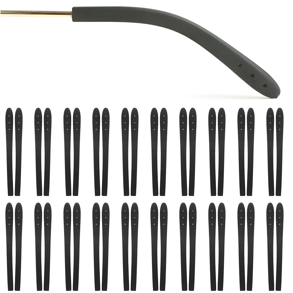 DAWZMR 20 Pairs Temple Tips for Eyeglasses - silicone eyeglass ear pieces close-up