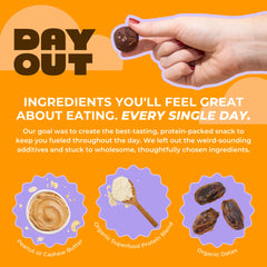 Gluten-free, dairy-free, vegan Day Out snack balls close-up