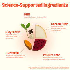 Korean pear and turmeric highlights on DAYGUARD packaging