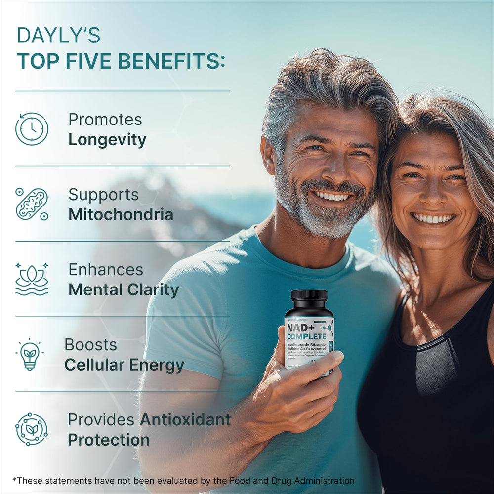 DAYLY Liposomal NAD+ supplement bottle label