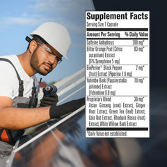 Tablet showing caffeine energy boost (200mg)