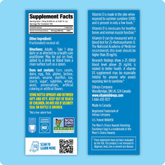 Illustration showing vitamin D3 and fractionated coconut oil ingredients