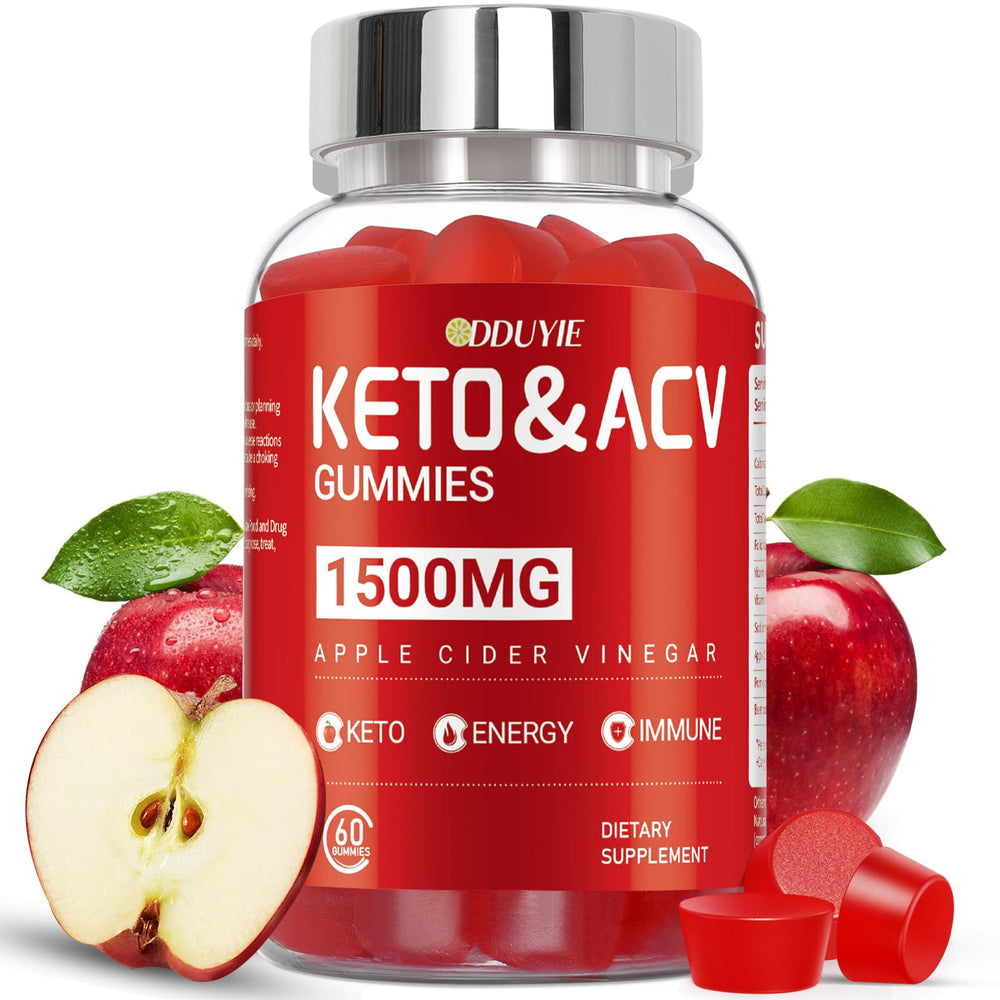 DDUYIE Brilhante Keto ACV Gummies bottle closeup—supports keto-friendly snacking on the go
